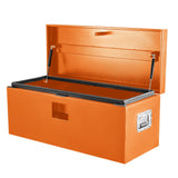 Garvee Black Steel Truck Bed Tool Box, Trailer Tongue Box, Truck Storage Organizer Tool Chest for Truck Bed, RV, Trailer, 48"x15"x15", Orange - Orange
