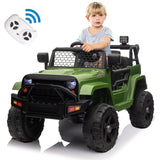 Garvee Ride - P Series: 12V Ride On Truck Car for kid : Remote Control, 3 Speeds, MP3 Music, Suspension, LED Lights,for 3+ Year Old - Green - Green
