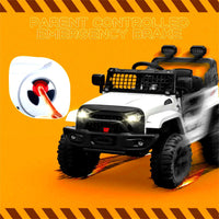 Ride on Truck Car 12V Kids Electric Vehicles with Remote Control Spring Suspension, LED Lights, Bluetooth, 2 Speeds