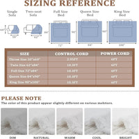 Garvee Electric Blanket Full Size, Waffle Heated Blankets with ETL Certified, Soft Flannel Heating Blanket, 4 Heating Levels, 10 Hours Auto Off, Machine Washable, white, 72"x84"