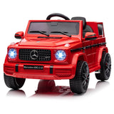 Garvee Ride P Series 12V Mercedes-Benz G63 Ride-On: Remote Control, Suspension, Soft Start, LED, Bluetooth, Music, 2x25W Motors - Red - Red