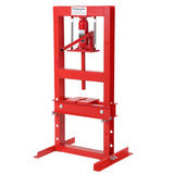Garvee 6-Ton Hydraulic H-Frame Shop Press - Heavy-Duty Garage Floor Press with Stamping Plates, Adjustable 3.15"-10.28" for Bending, Straightening, and Installing Bearings & U-Joints, Red - Red