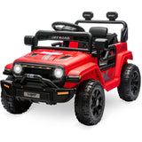 Garvee Ride - P Series: 12V Ride On Toy w/Parent Remote Control, Steering Wheel Music, 4-Wheel Spring Suspension, Led Lights, 2 Speeds, Kids Electric Vehicles for Age 3-5, Red - Red