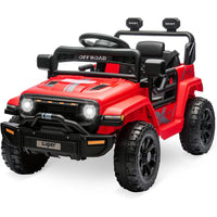 Garvee Ride - P Series: 12V Ride On Toy w/Parent Remote Control, Steering Wheel Music, 4-Wheel Spring Suspension, Led Lights, 2 Speeds, Kids Electric Vehicles for Age 3-5, Red