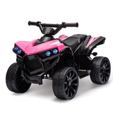 Garvee Ride - P Series: 6V Quad ATV for Kids Toddler 3+ years, Max 55lb Capacity ，With LED, Music, Foot Pedal, Wear-Resistant Wheels, 1.9 MPH - Pink - Pink
