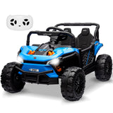 Garvee Ride - P Series: 12V Electric UTV Car with Remote Control, Ride on Truck with Toy Storage, Spring Suspension, LED Headlights, Ride Cars w/4 Wheels, Ride on Toys for Boys Girls, Blue - Blue
