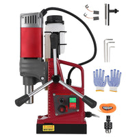 Garvee Magnetic Drill Press - 1.57" Boring Diameter, 820 RPM, 2922 lbf/13000N, 1450W Portable Drill Kit with 10-Speed Adjustment, Double Dovetail, and Adapter for Home and Industrial Use