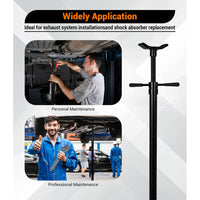 Garvee 3/4 Ton Underhoist Support Stand - 1655 lbs Capacity Jack Stand with 52" to 76" Lifting Range and 12" Diameter Base for Vehicle Lifting and Support, Black