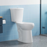 Garvee 21-Inch ADA High Toilet For Seniors & Handicapped, Round Bowl, Dual Flush, 12-Inch Rough-In, White - Top Flush
