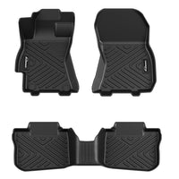 Garvee Floor Mats for Subaru Outback & Legacy 2010-2014, TPE All Weather Custom Fit Front & 2nd Row Floor Liners, Black