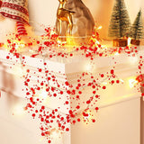 Garvee Led Beads String Lights,6.5 ft 20 LED Lights Battery Powered for Wedding, Birthday Parties, New Year, DIY Home Mantel Decoration red - Red
