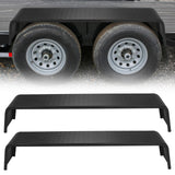Garvee 2Pcs Heavy Duty Steel Fenders for 13-15" Trailer Wheels - Black