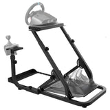 Garvee Racing Steering Wheel Stand for Gaming - Adjustable Height & Angle - Foldable Design - Universal Compatibility - Gear Lever Slot - Ideal for Logitech & Thrustmaster