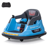 Garvee Ride - P Series: 12V Kids Bumper Car with Remote Control, LED Lights & 360 Degree Spin, Indoor and Outdoor Kids Toy for 18+ Months Kids - Blue - Blue