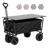 Garvee 8 inch All Terrain Wheels Collapsible Outdoor Camping Wagon - No brakes - Black