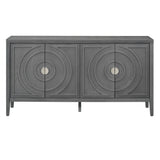 Garvee Retro Sideboard Metal Handle Buffet MDF Cabinet Indoor Entrance Living Room Dining Room Gray One Size