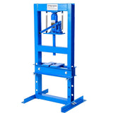 Garvee 6-Ton Hydraulic H-Frame Shop Press - Heavy-Duty Garage Floor Press with Stamping Plates, Adjustable 3.15"-10.28" for Bending, Straightening, and Installing Bearings & U-Joints, Blue - Blue