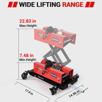 Garvee 450 lbs Auto Repair Lifting Jack - Heavy-Duty Transmission Jack with Adjustable Height (7.48"-22.83") for Vehicle Maintenance, Black