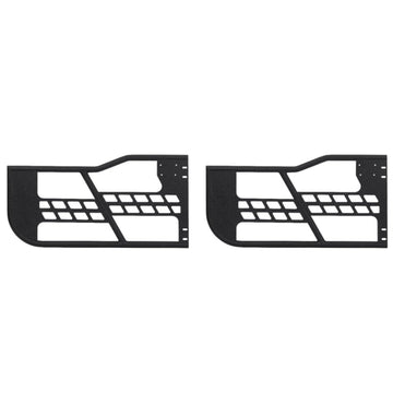 Garvee Off-Road Safari Tubular Doors Compatible with Jeep Wrangler JK 2007-2018 (2-Door Only) - Set of 2 Half Tube Doors for Offroad Trail Adventure