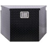 Garvee Aluminum Trailer Tongue Tool Box 5 Bar Tread Pattern Wide Utility Storage Organizer with Lock Keys Black 29 Inches