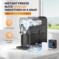 GARVEE Slushie Machine for Home No Ice Needed, Frozen Drink Maker with LED Display & 6 Pre-Set Programs, 70 oz Large Capacity for Frozen Margaritas/Frappés/Ice Cream, Quiet Compressor Slushy Machine