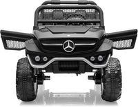 Garvee Ride - P Series: 2 Seater Kids Ride On Truck 24V Ride On Toy Licensed Mercedes Benz Battery Powered Electric Vehicle for Toddles With Remote Control, Battery Display, Trunk, Spring Suspension, Led Lights, Music, Black