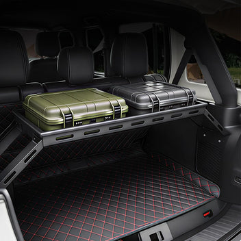 Garvee Rear Trunk Cargo Storage Rack For 2007-2025 Wrangler JK JKU & JL JLU Unlimited 4 DR, Heavy-Duty Carbon Steel, Black, 350LBS Capacity, Easy Installation