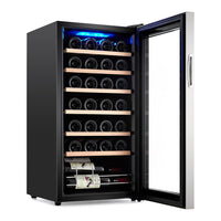 Garvee 28 Bottle Compressor Wine Cooler, Wine Cellar with Adjustable Temp Control, Freestanding Beverage Refrigerator for Red, White, Champagne, Beer, Soda