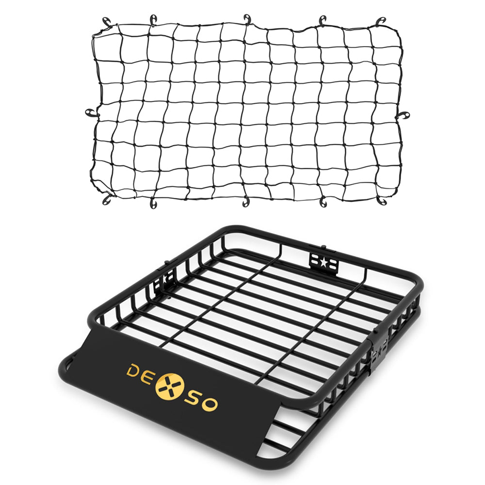 Garvee 51" x 36" x 5" Universal Roof Rack Carrier Basket, 200 Lbs Capacity, Heavy Duty, Black, SUVs, Trucks, Vehicles