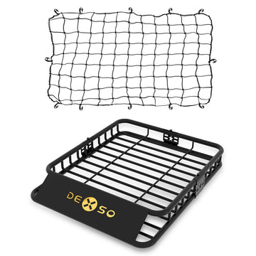 Garvee 51" x 36" x 5" Universal Roof Rack Carrier Basket, 200 Lbs Capacity, Heavy Duty, Black, SUVs, Trucks, Vehicles