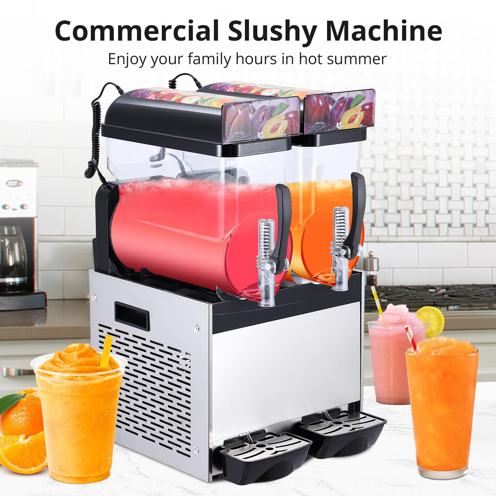 30L 700W Commercial Slushy Machine , for Bars, Cafes
