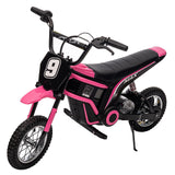 Garvee Ride - T Series: 24V-10A 350W Ride On Electric Dirt Bike For Kids Ages 13+, 14.29MPH, 3-Speed - Pink-9 - Pink - 9