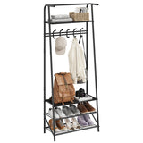 Garvee Hall Tree, Coat Rack with Shoe Storage Bench, Entryway Bench with Shoe Storage, 4-in-1 Coat Rack,Shoe Storage Organizer with 5 Hooks for Entryway,Hallway, Bedroom - Black