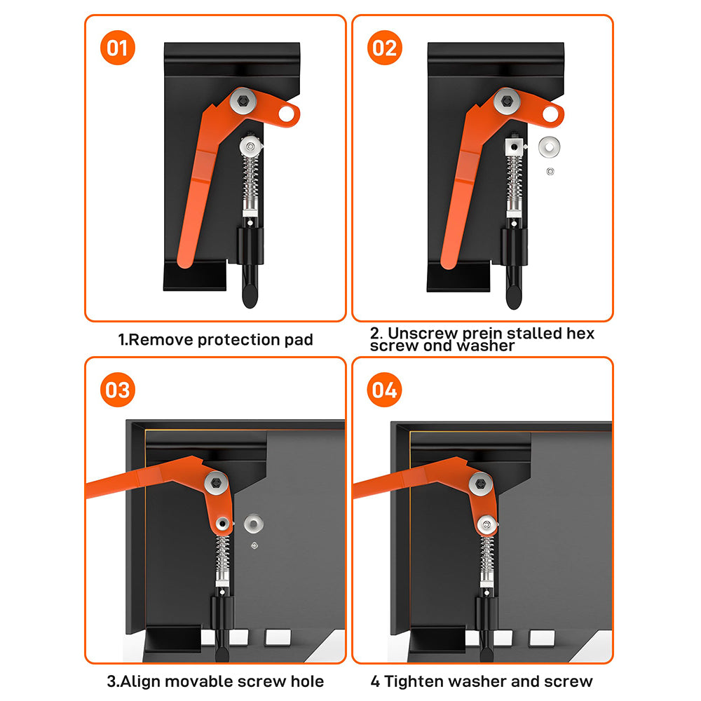 Garvee Universal Skid Steer Quick Attach Conversion Attach Adapter, Weld on Quick Attachment Plate, A Pair Skid Steer Quick Tach Attach Conversion Adapter Bobtach Box Plate Weld On QTK