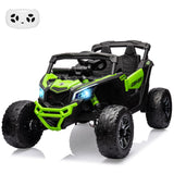 Garvee Ride - P Series: 12V Can-Am Ride-On UTV: Remote Control, Large Seat, Music, LED Lights, Spring Suspension, for Boys & Girls - Green - Green