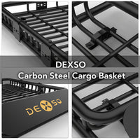 Garvee 64" x 39" x 6" Universal Roof Rack Carrier Basket, Heavy Duty Car Cargo Rack for SUVs and Trucks, Black, 200 Lbs Capacity