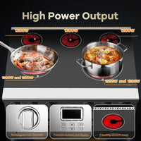 Garvee 36" Electric Range with 6 Heating Elements Cooktop, 6 Functions Convection Electric Oven, 6 Cu.Ft Capacity, Stainless Steel, Clock, Smooth Glass Top
