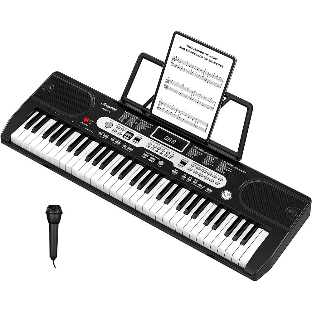 Garvee 61-Key Electric Piano Keyboard + Superior Quality + 3 Elite Teaching Modes + ABS Plastic + Rich Music Selections + USB MIDI + Home & Outdoor Use