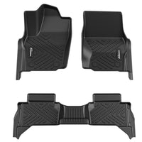 Garvee Floor Mats for Toyota Tacoma 2024 2025 Double Cab TPE All Weather Vehicle Specific Fit Front 1st & 2nd Row Black