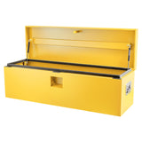 Garvee 30"x15"x15" Steel Truck Tool Box - Heavy-Duty, Dual Lids, Lockable, Weatherproof Storage for Pickup Truck Beds, RVs, and Trailers, Yellow - Yellow