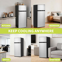 Garvee 4.5 Cu. Ft. Compact Refrigerator Single Door Mini Fridge Adjustable Shelves Dorm Office Kitchen Bedroom Bar Use Energy-Efficient Quiet Operation