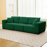 Garvee 108" Modular Sectional Sofa Cloud-Like Linear Three-Seater Couch with Chaise Lounge Convertible Compression Sleeper No Assembly Required Corduroy Fabric for Living Room Bedroom Apartment