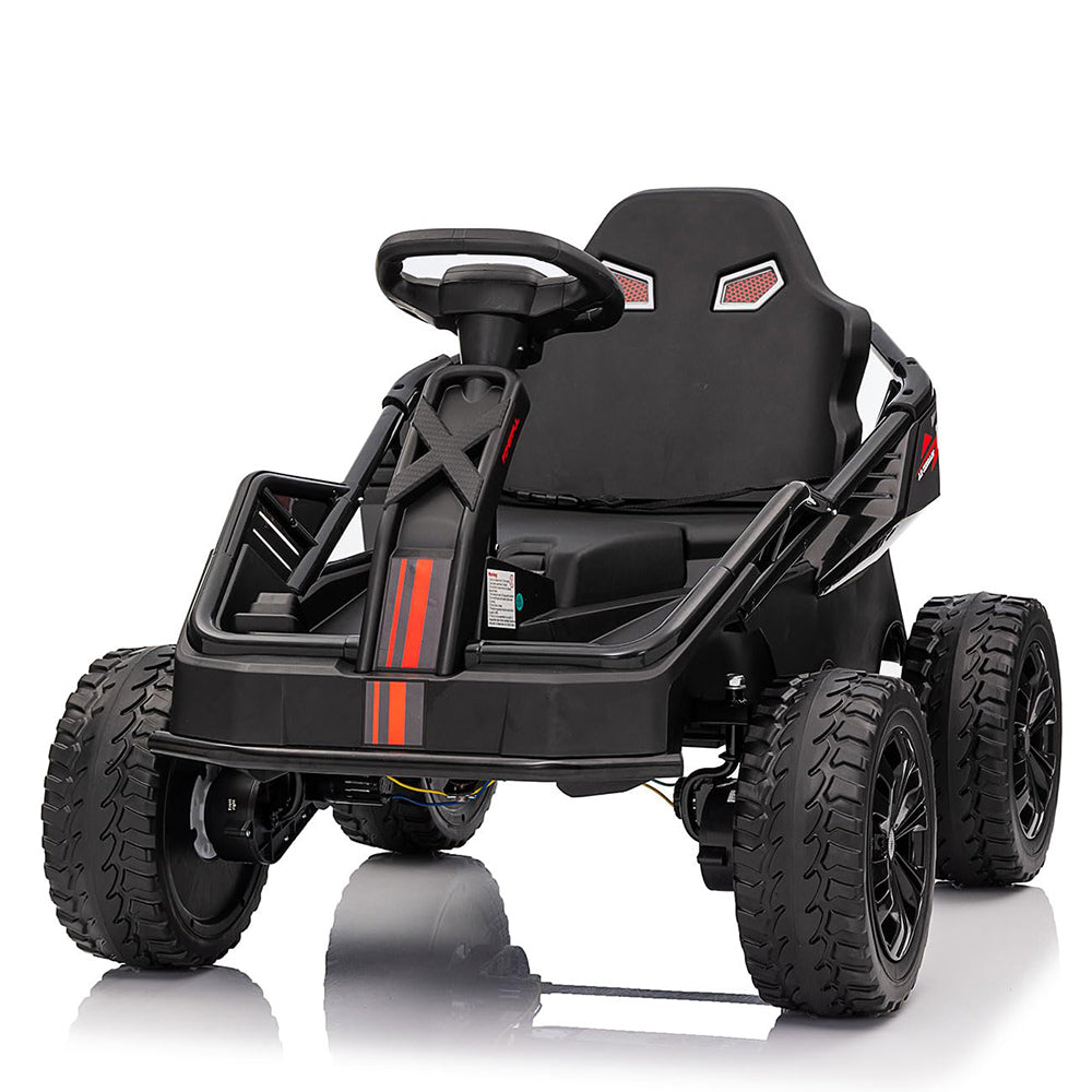 Garvee Ride - P Series: 24V Kids Electric Car with Parent Control, 200W 4x4 Ride On Toy for Big Kids, 4 Shock Absorbers, Metal Frame, 4 Wheeler ATV for Boys Girls Ages 3+, Black