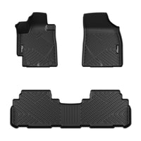 Garvee Floor Mats for Toyota Highlander 2008-2013 (Not for Hybrid) TPE All Weather Vehicle Specific Fit Front 1st & 2nd Row Car Floor Liner Accessories