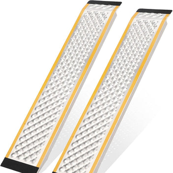 Garvee Aluminum Lawn Mower Ramps 57" Long 9" Wide 1000 lbs Capacity Anti-Slip Punch Plate Surface Lightweight Sturdy Shed Access