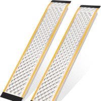 Garvee Aluminum Lawn Mower Ramps 57" Long 9" Wide 1000 lbs Capacity Anti-Slip Punch Plate Surface Lightweight Sturdy Shed Access