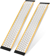 Garvee Aluminum Lawn Mower Ramps 57" Long 9" Wide 1000 lbs Capacity Anti-Slip Punch Plate Surface Lightweight Sturdy Shed Access