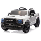 Garvee 24V Ride On Toys Licensed RAM 2500 2 Seater Kids Electric Truck Car With Remote Control White - White