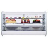 Garvee Refrigerated Display Case 8.1 Cu.Ft. Countertop Pastry Display Case Commercial Display Refrigerator w/LED display Air-cooling Automatic Defrost Rear Sliding Door - White