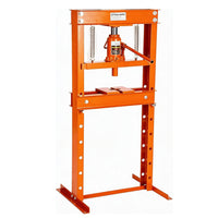 Garvee 20-Ton Hydraulic H-Frame Shop Press - Adjustable Table (4.53” to 27.4”) with Stamping Plates for Auto Repair, Garage Use, and Metalworking, Orange